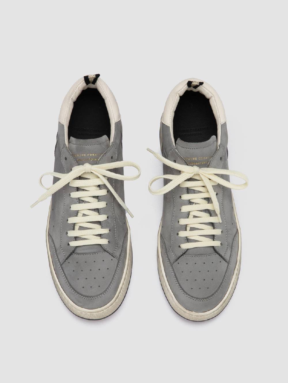Officine Creative MAGIC 002 Sneakers Basse in Nabuk Grigio Offerta temporanea