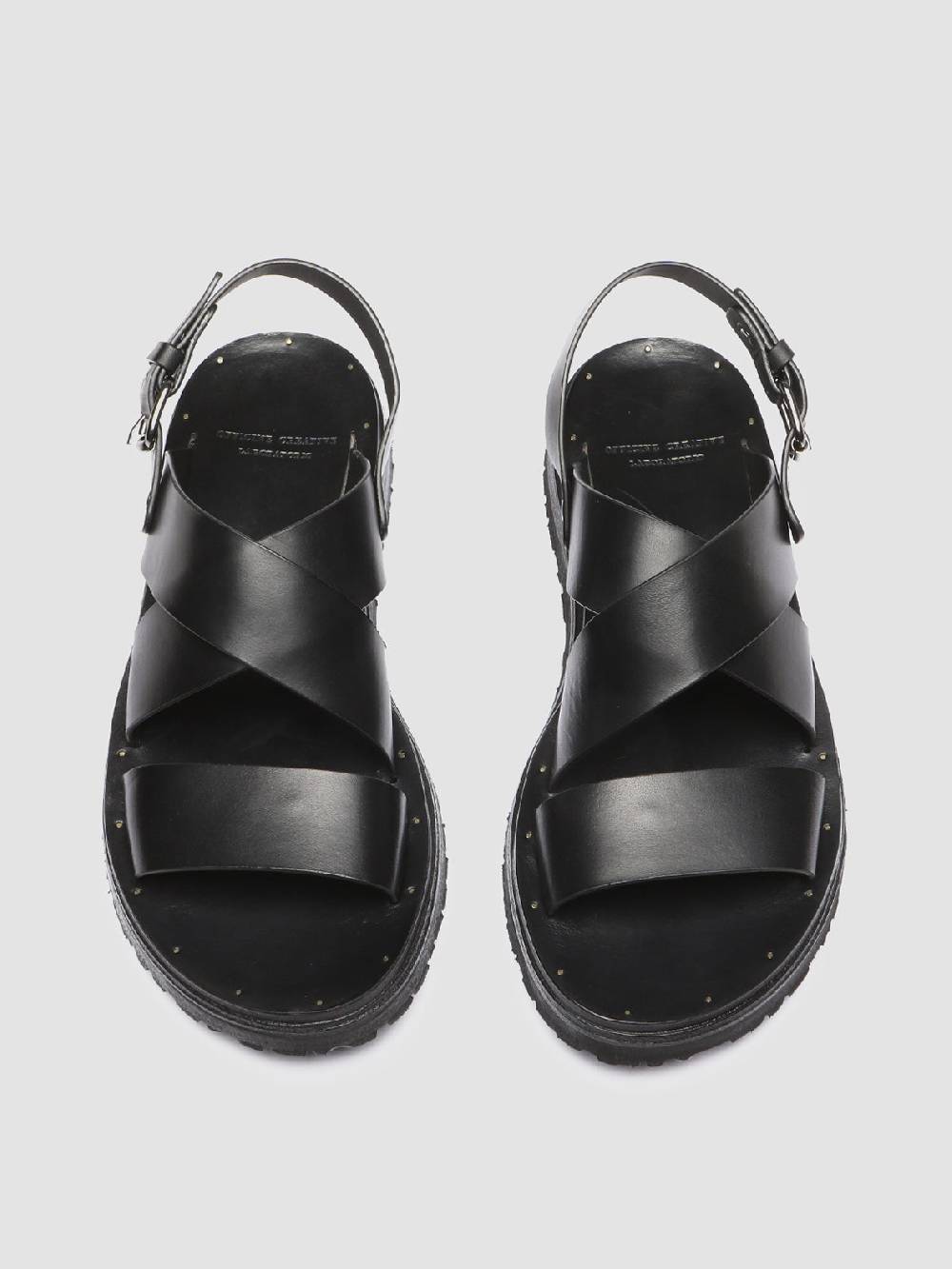 Officine Creative CHIOS 005 Sandali in Pelle Nera Rilascio limitato