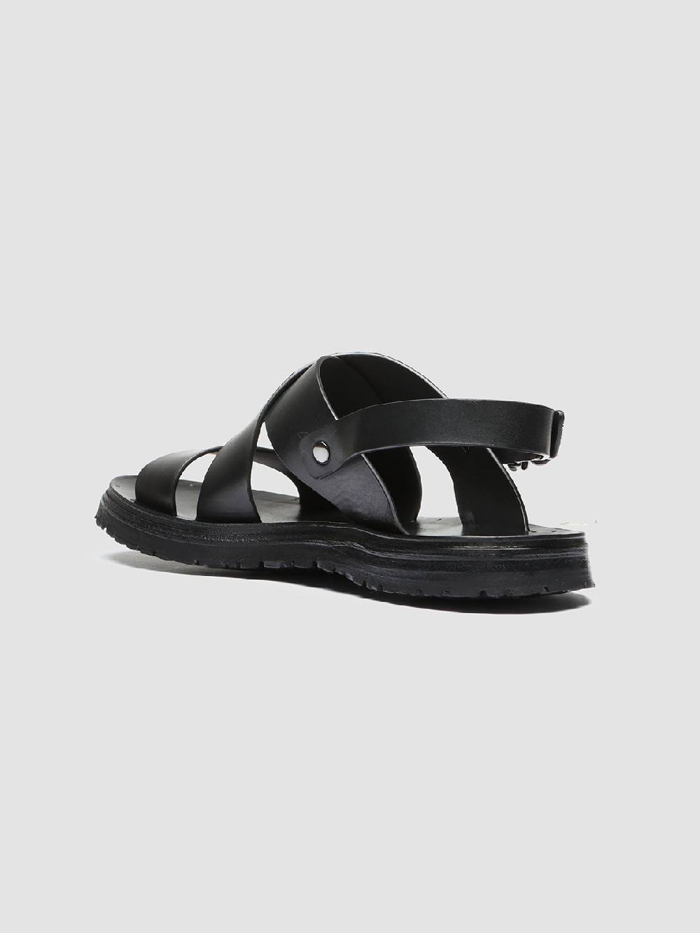 Officine Creative CHIOS 005 Sandali in Pelle Nera Rilascio limitato