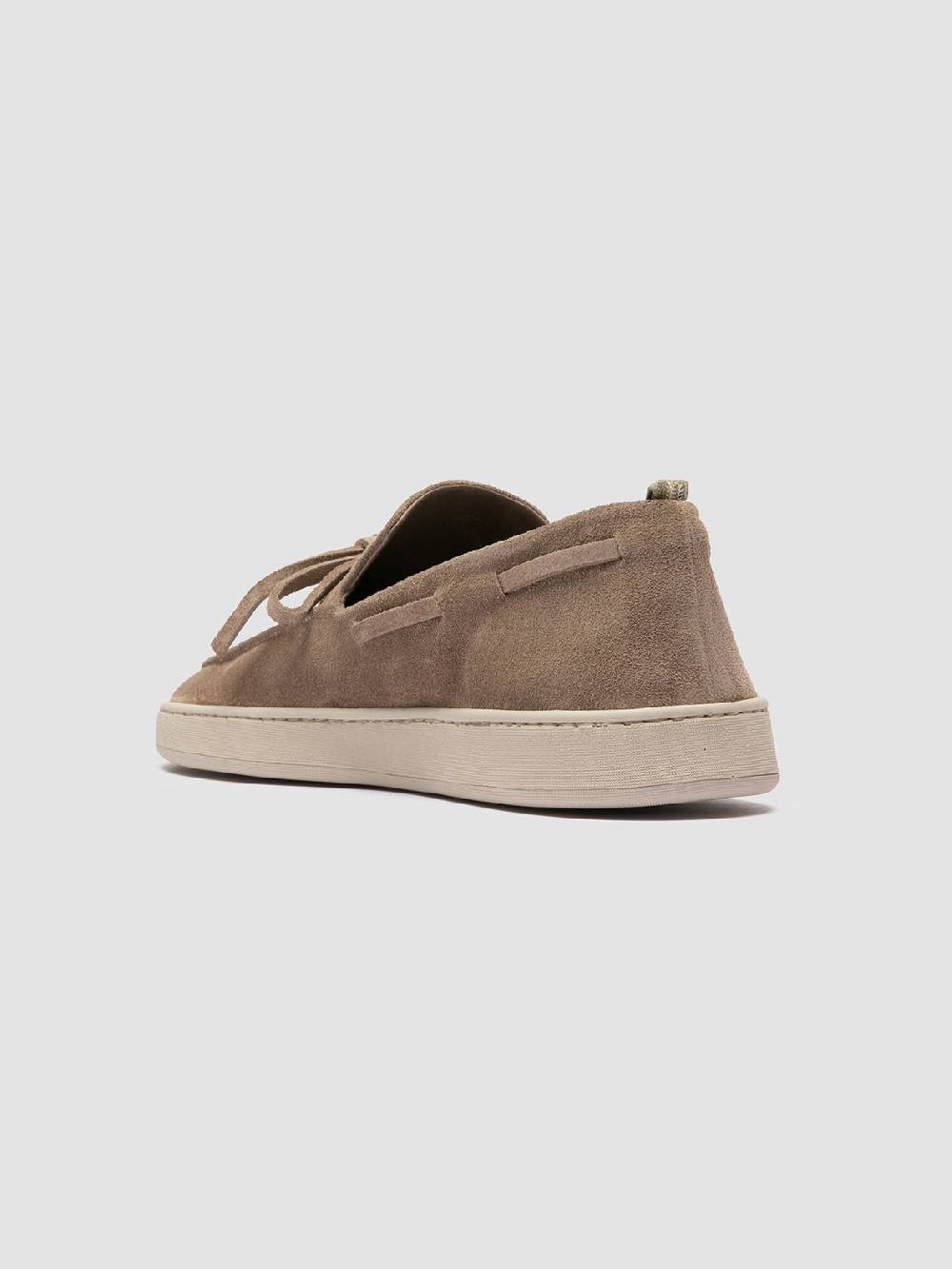 Officine Creative HERBIE 003 Mocassini da barca in pelle scamosciata Tortora ACQUISTA ORA