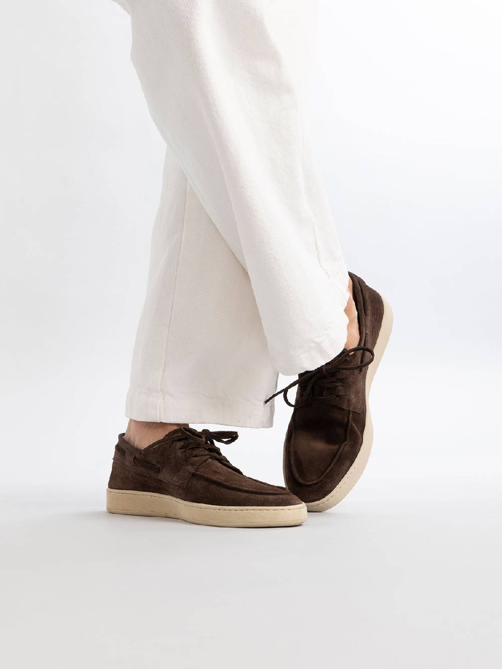 Officine Creative HERBIE 009 Sneaker Basse in Pelle Scamosciata Tortora Ultimi due giorni
