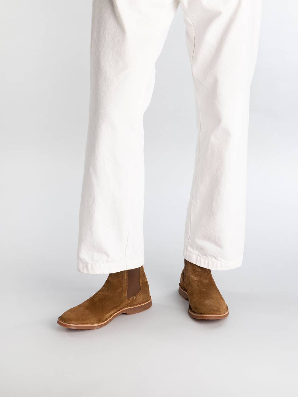Officine Creative KENT 005 Stivaletti Chelsea in Pelle Scamosciata Tortora Fino al 60% di sconto