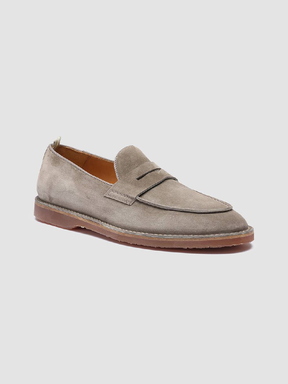 Officine Creative KENT 008 Mocassini in Pelle Scamosciata Tortora Offerta speciale della fabbrica