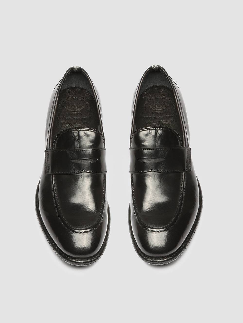 Officine Creative EMORY 024 Mocassini in Pelle Nera Black Friday Prezzi
