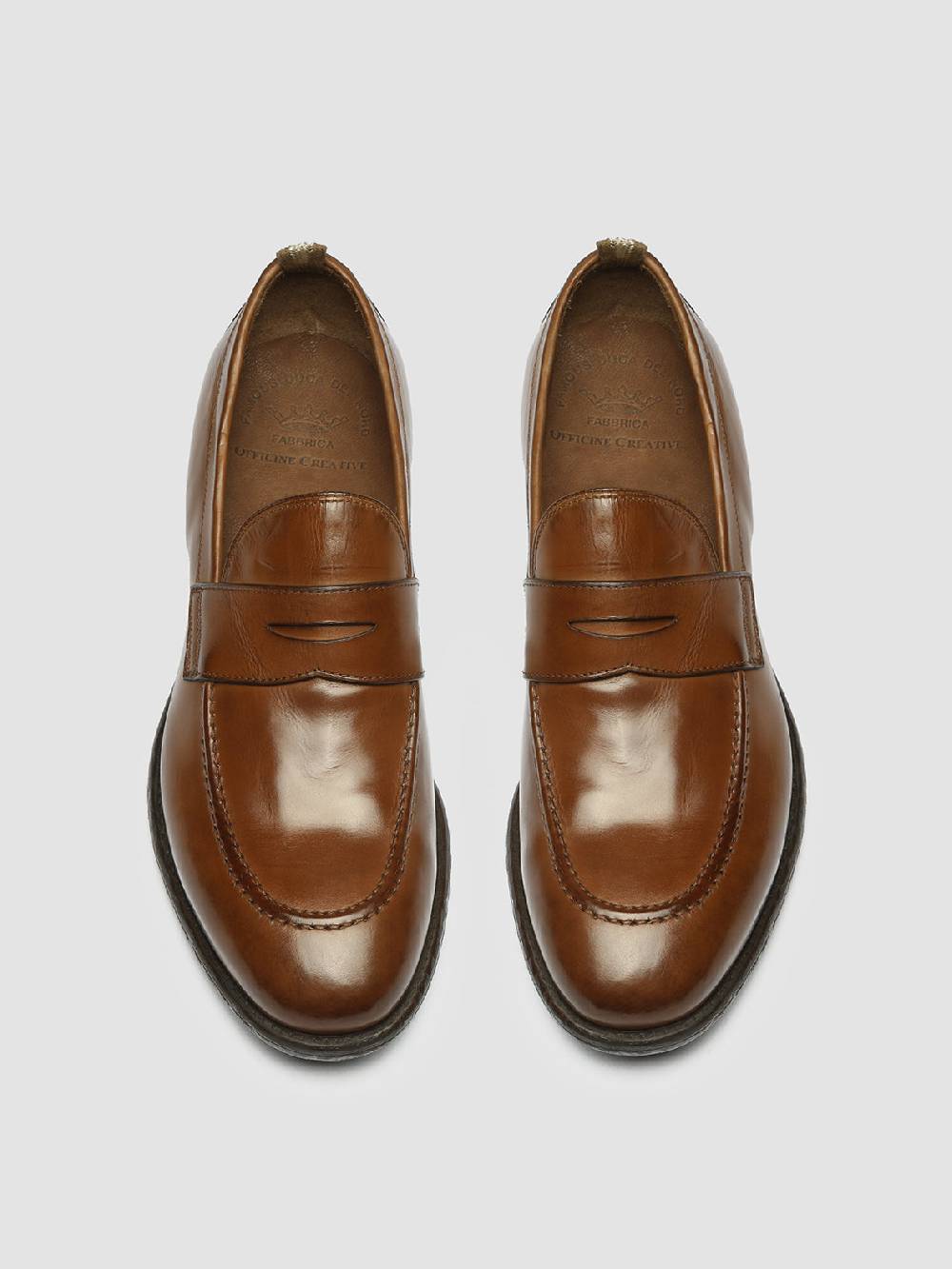 Officine Creative EMORY 024 Mocassini in Pelle Marrone Duty-free