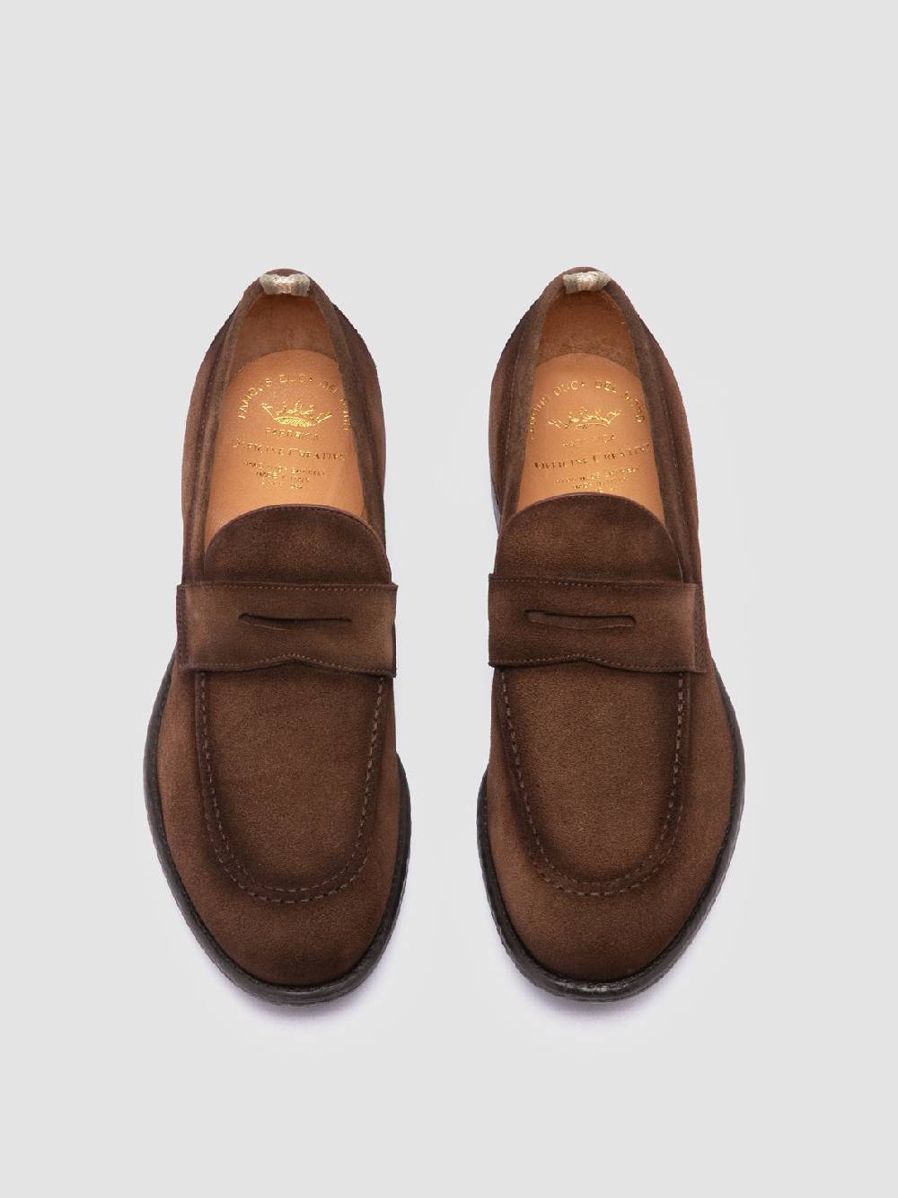 Officine Creative EMORY 024 Mocassini in Pelle Scamosciata Marrone 50% di sconto per tempo limitato