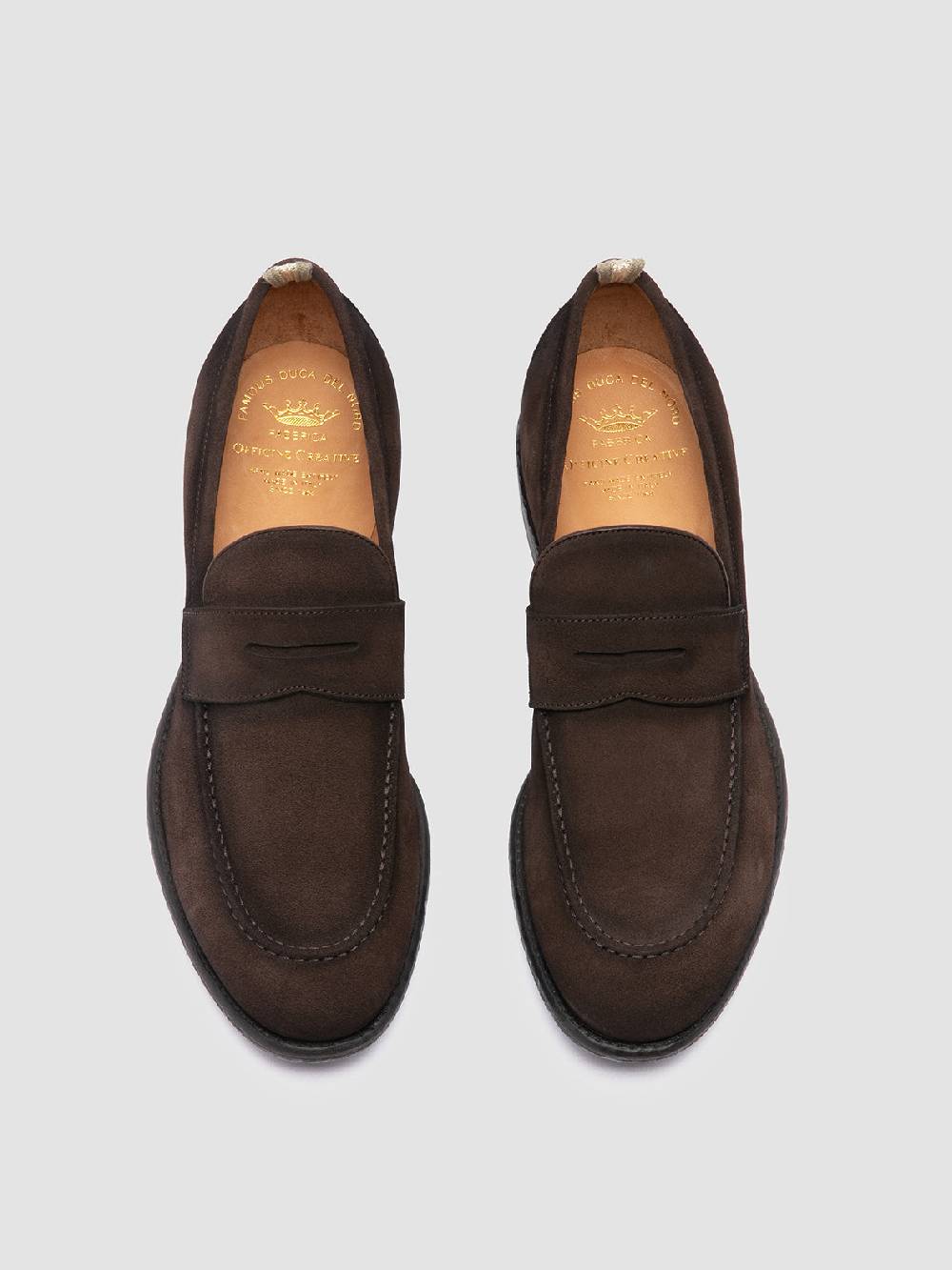 Officine Creative EMORY 024 Mocassini in Pelle Scamosciata Marrone Sconti questo mese