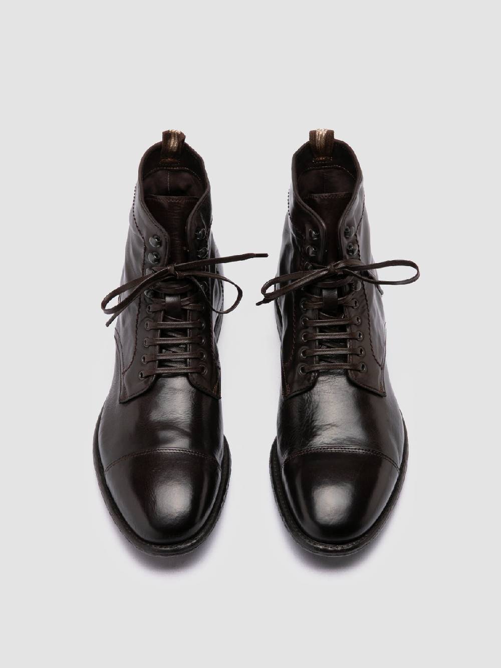 Officine Creative EMORY CAOU 014 Stivali Marrone Scuro in Pelle Italia