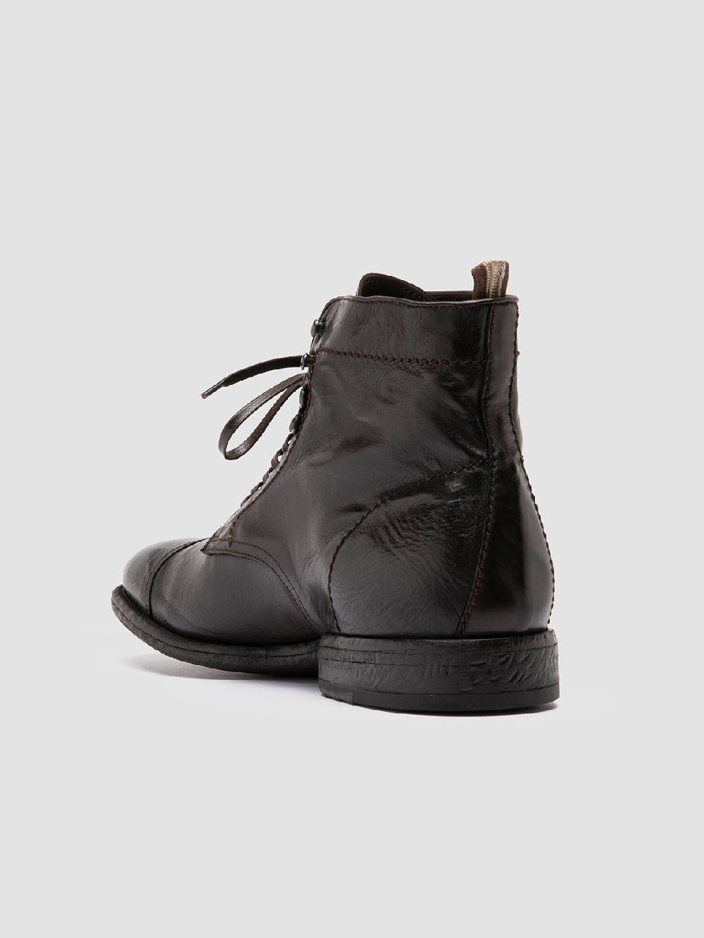 Officine Creative EMORY CAOU 014 Stivali Marrone Scuro in Pelle Italia
