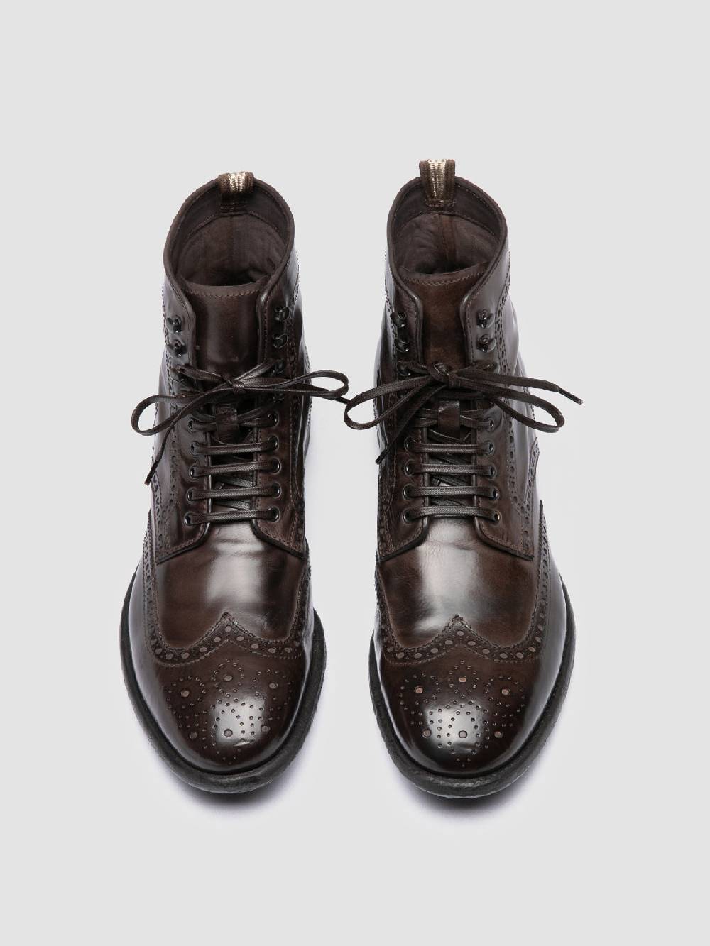 Officine Creative EMORY CAOU 014 Stivali Marrone Scuro in Pelle Qualità