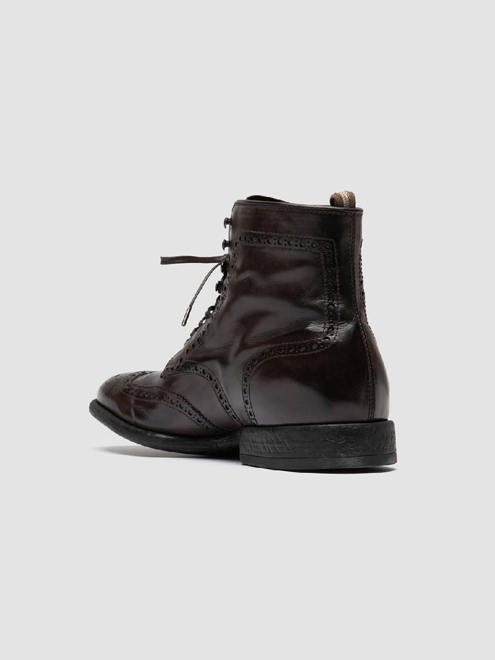 Officine Creative EMORY CAOU 014 Stivali Marrone Scuro in Pelle Qualità