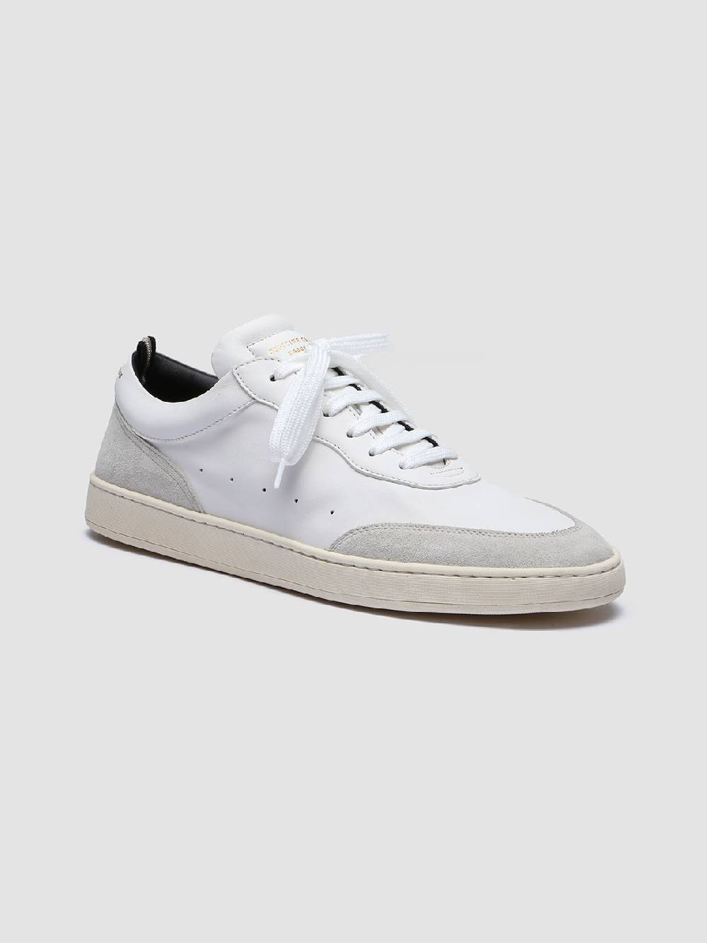 Officine Creative KRIS LUX 001 Sneakers in Pelle Liscia e Scamosciata Bianca Acquista Ora
