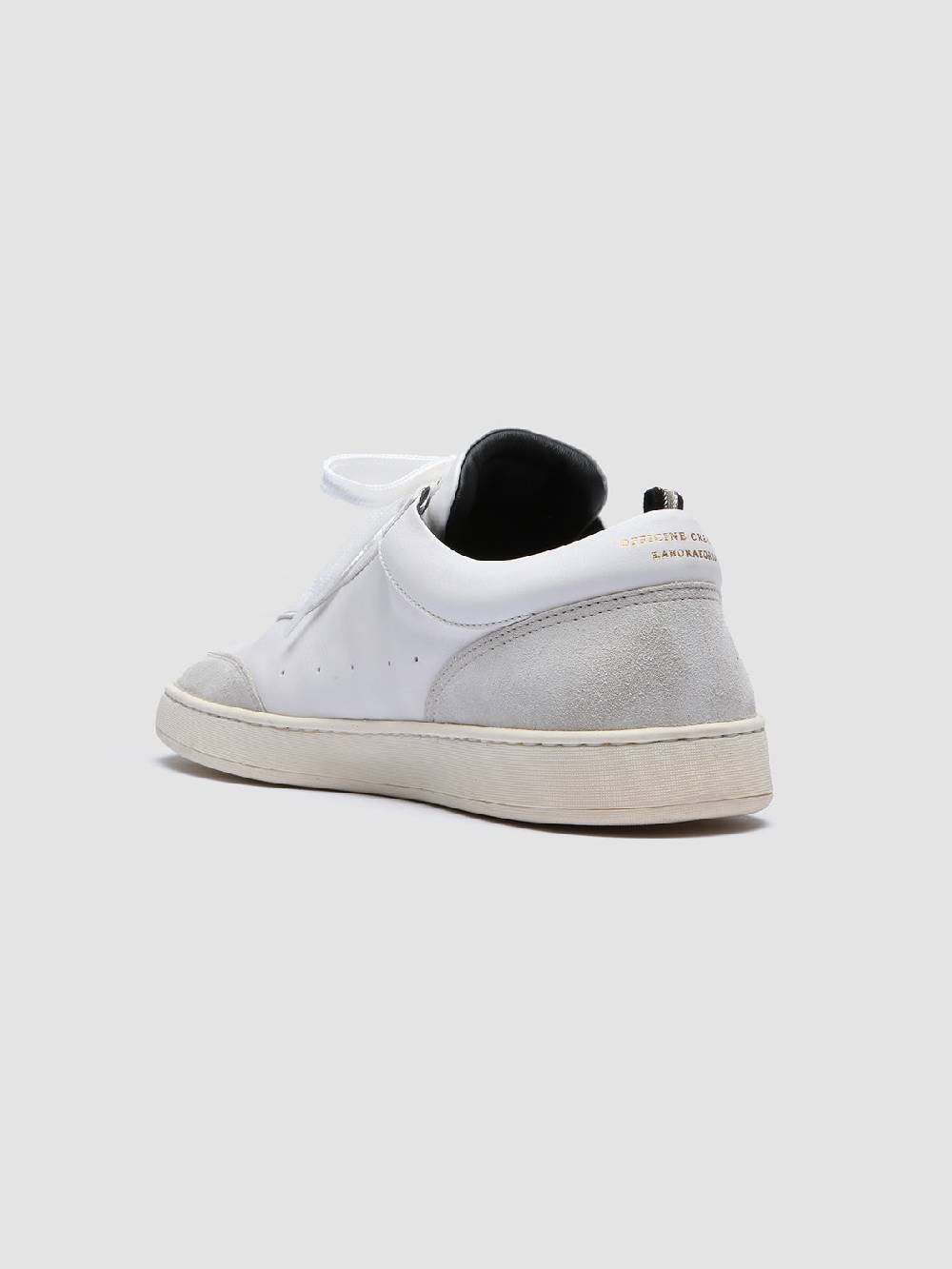 Officine Creative KRIS LUX 001 Sneakers in Pelle Liscia e Scamosciata Bianca Acquista Ora