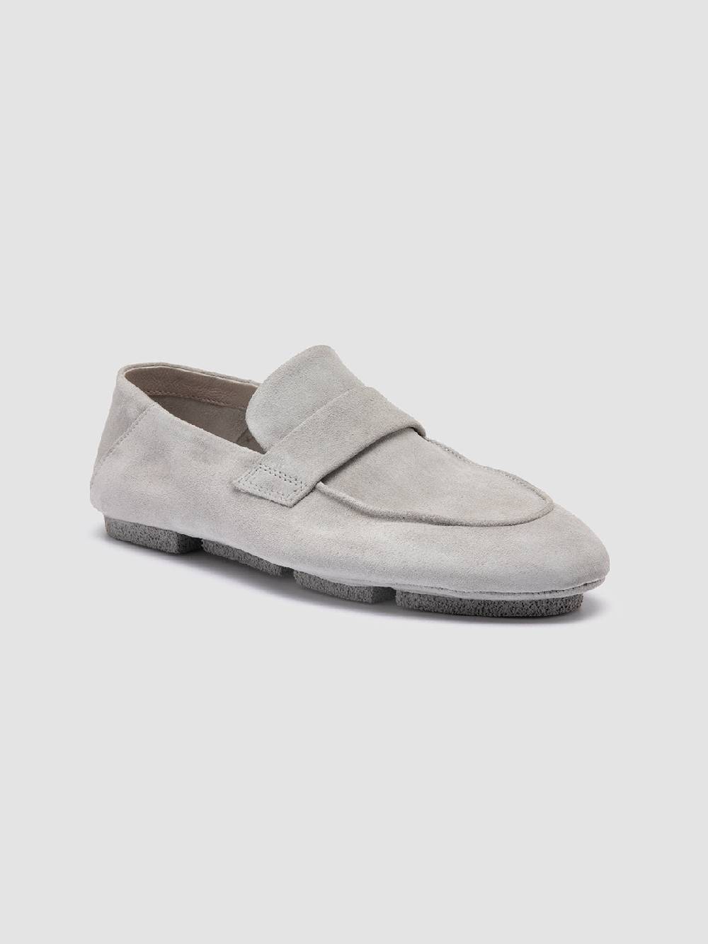 Officine Creative C-SIDE 101 Mocassini in Pelle Scamosciata Grigia Sottocosto