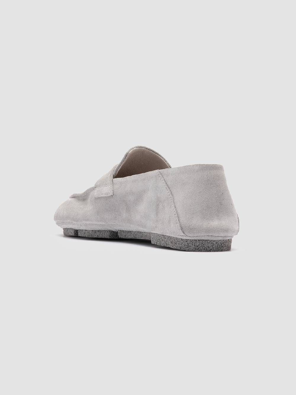 Officine Creative C-SIDE 101 Mocassini in Pelle Scamosciata Grigia Sottocosto
