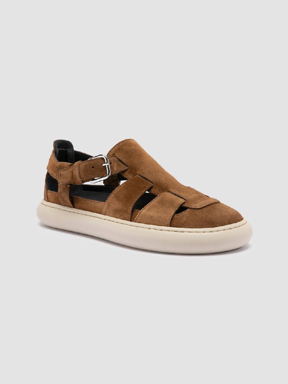 Officine Creative DINGHY 103 Sandali in Pelle Scamosciata Marrone Outlet