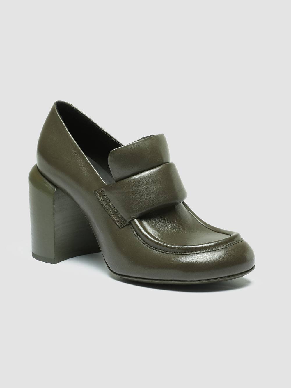 Officine Creative ESTHER 018 Mocassini Penny in Pelle Verde Saldi