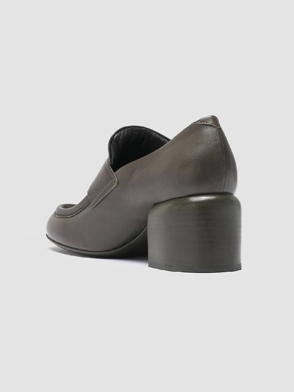 Officine Creative ETHEL 001 Mocassini Penny in Pelle Verde Vendita Calda