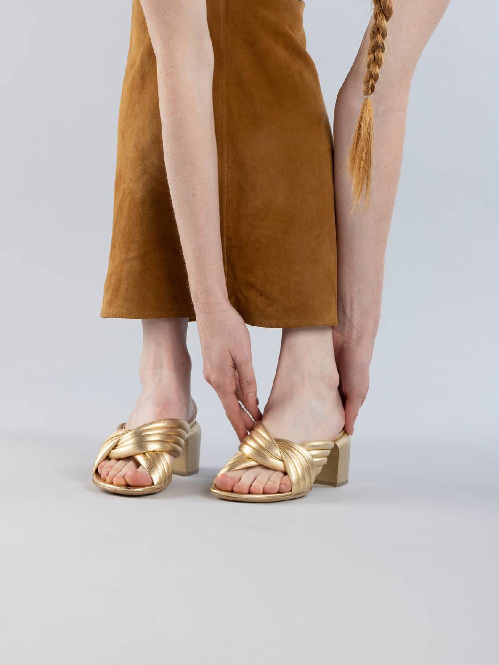 Officine Creative ETHEL 022 Sandali Slide in Pelle Oro I Più Venduti