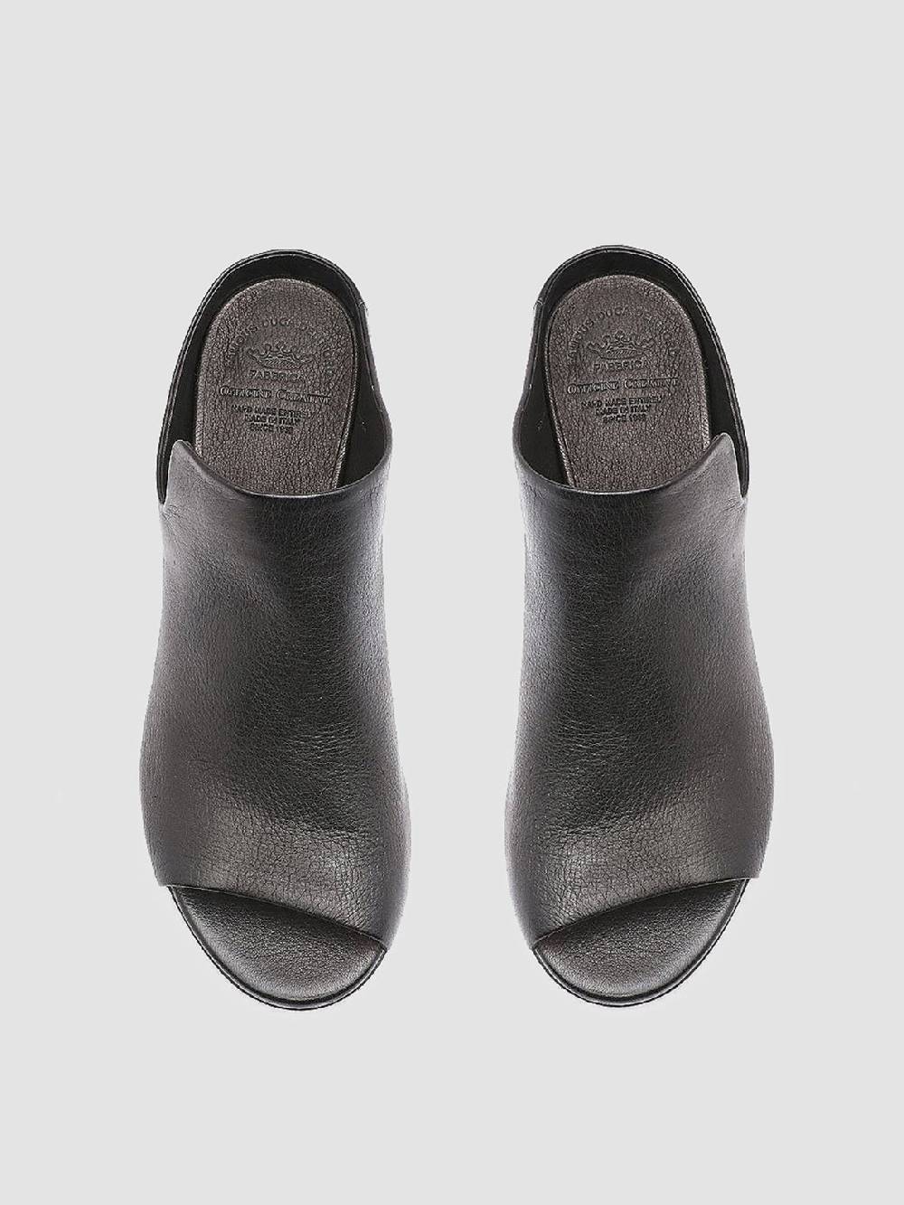 Officine Creative ADELE 003 Black Leather Sandals Nuova