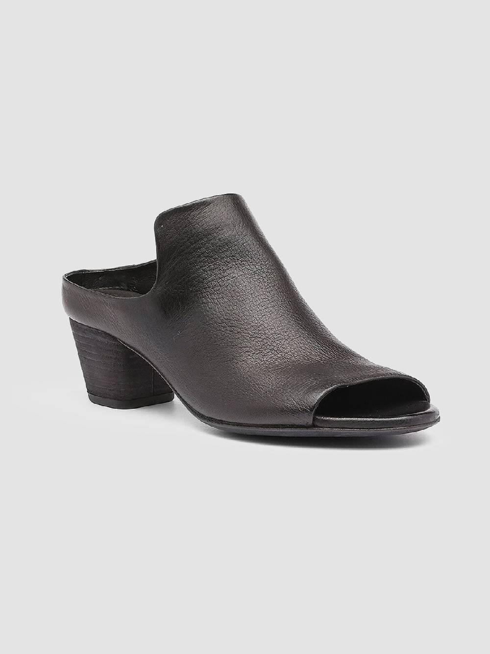 Officine Creative ADELE 003 Black Leather Sandals Nuova