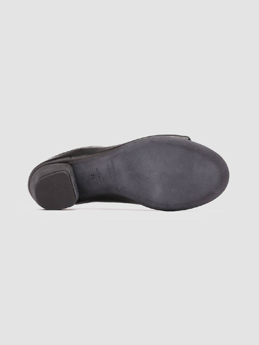 Officine Creative ADELE 003 Black Leather Sandals Nuova