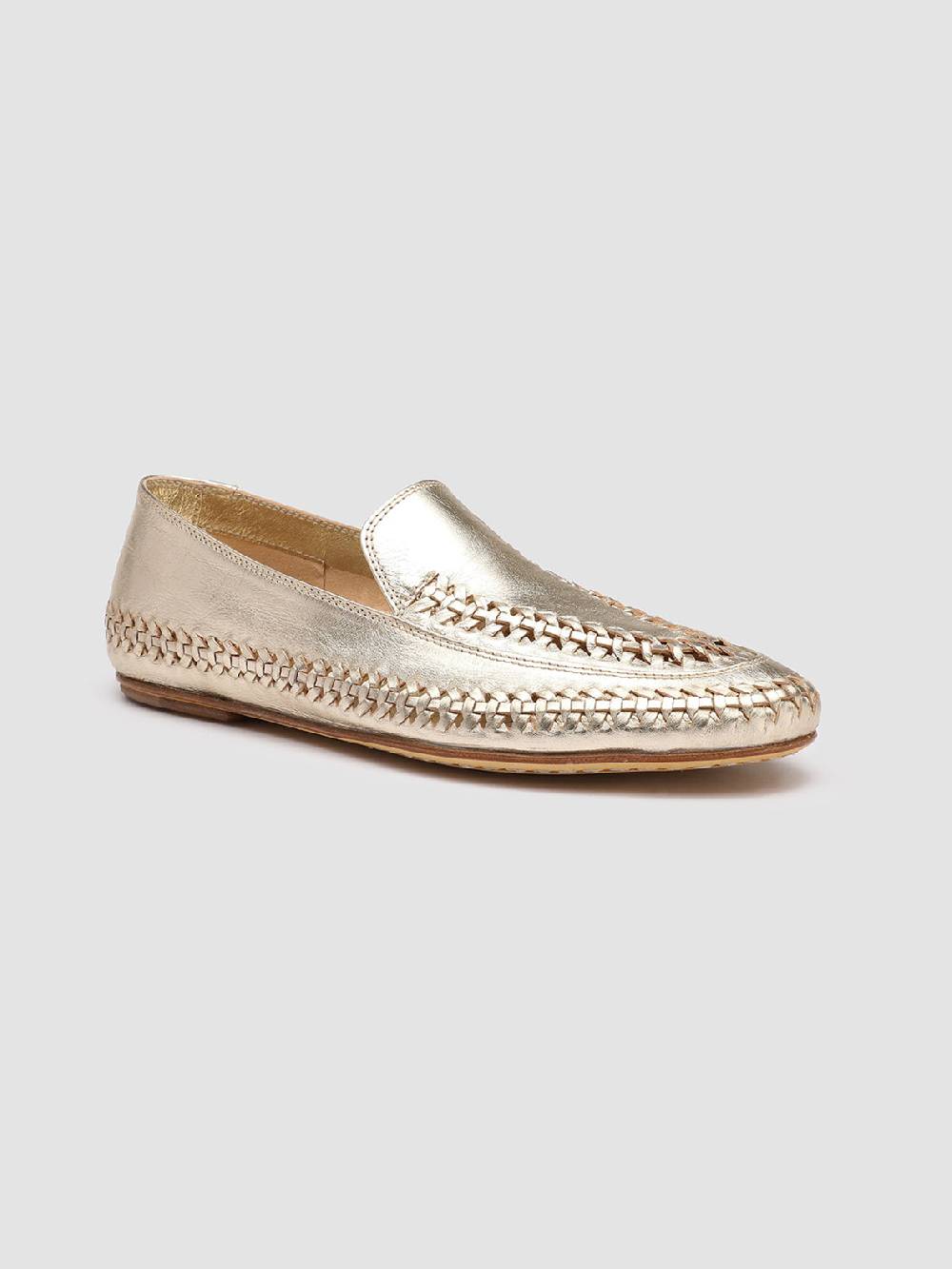 Officine Creative BESSIE 002 Mocassini in Pelle Argento Spedizione gratuita