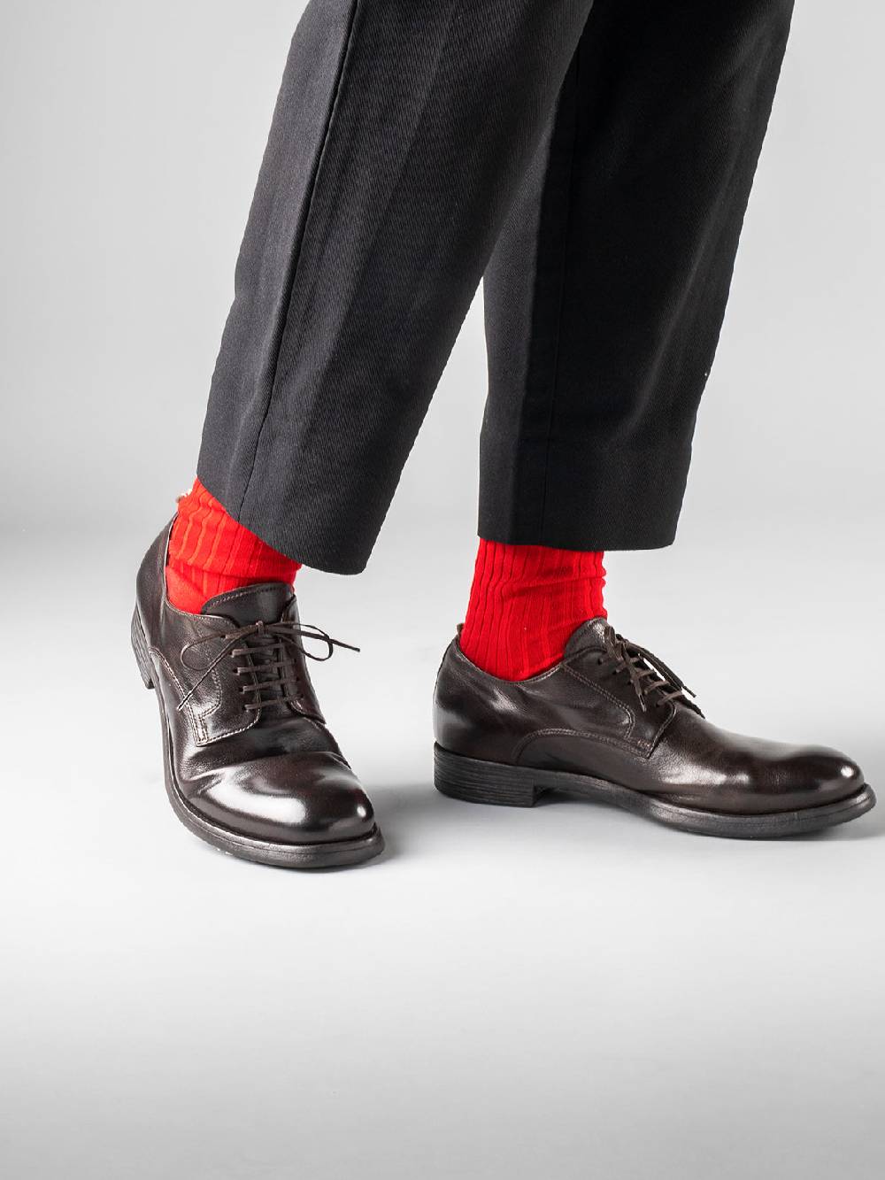 Officine Creative CHRONICLE 001 Derby in Pelle Nera Sconto di tempo limitato
