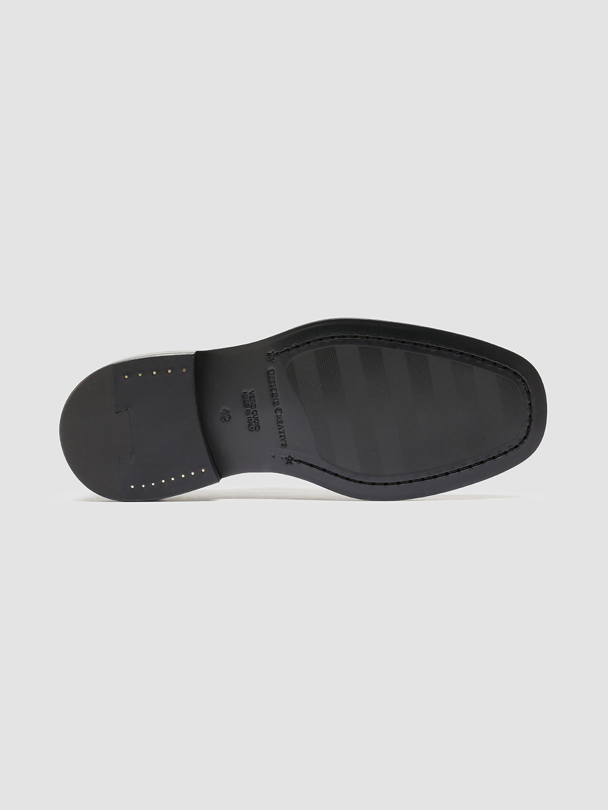 Officine Creative CONCRETE 003 Derby in Pelle Nera Comprare a buon mercato