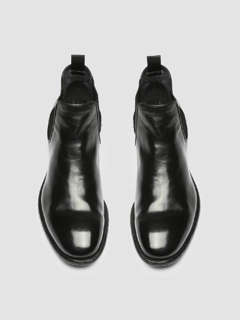 Officine Creative EMORY 012 Stivaletti Chelsea in Pelle Nera Offerta Giorno del Papà