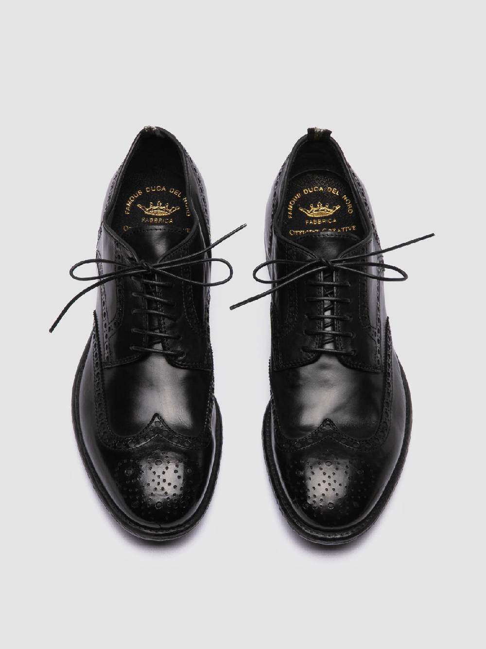 Officine Creative EMORY 015 Scarpe Derby in Pelle Nera Offerta San Valentino