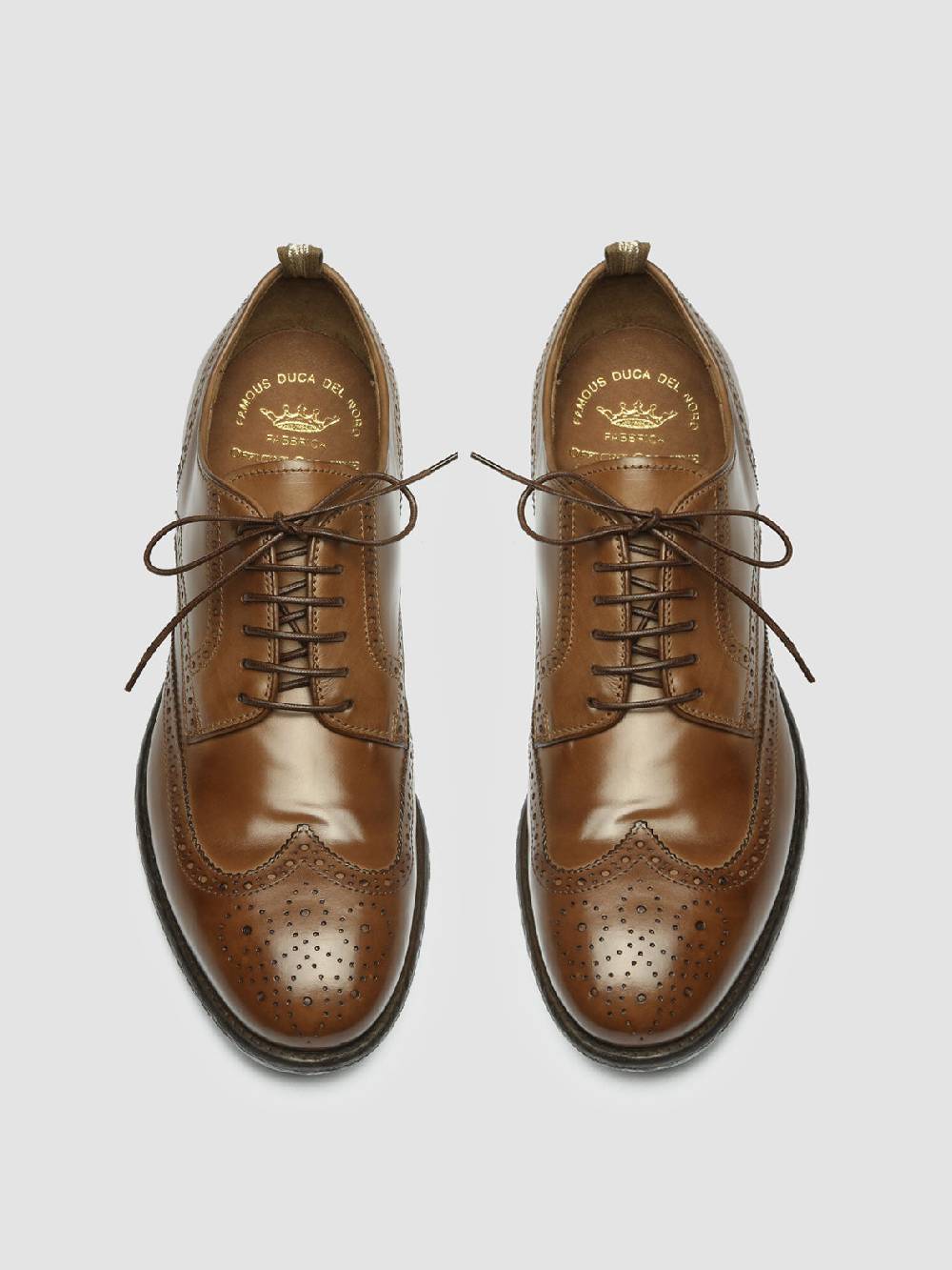 Officine Creative EMORY 015 Derby in Pelle Marrone Offerta Anniversario