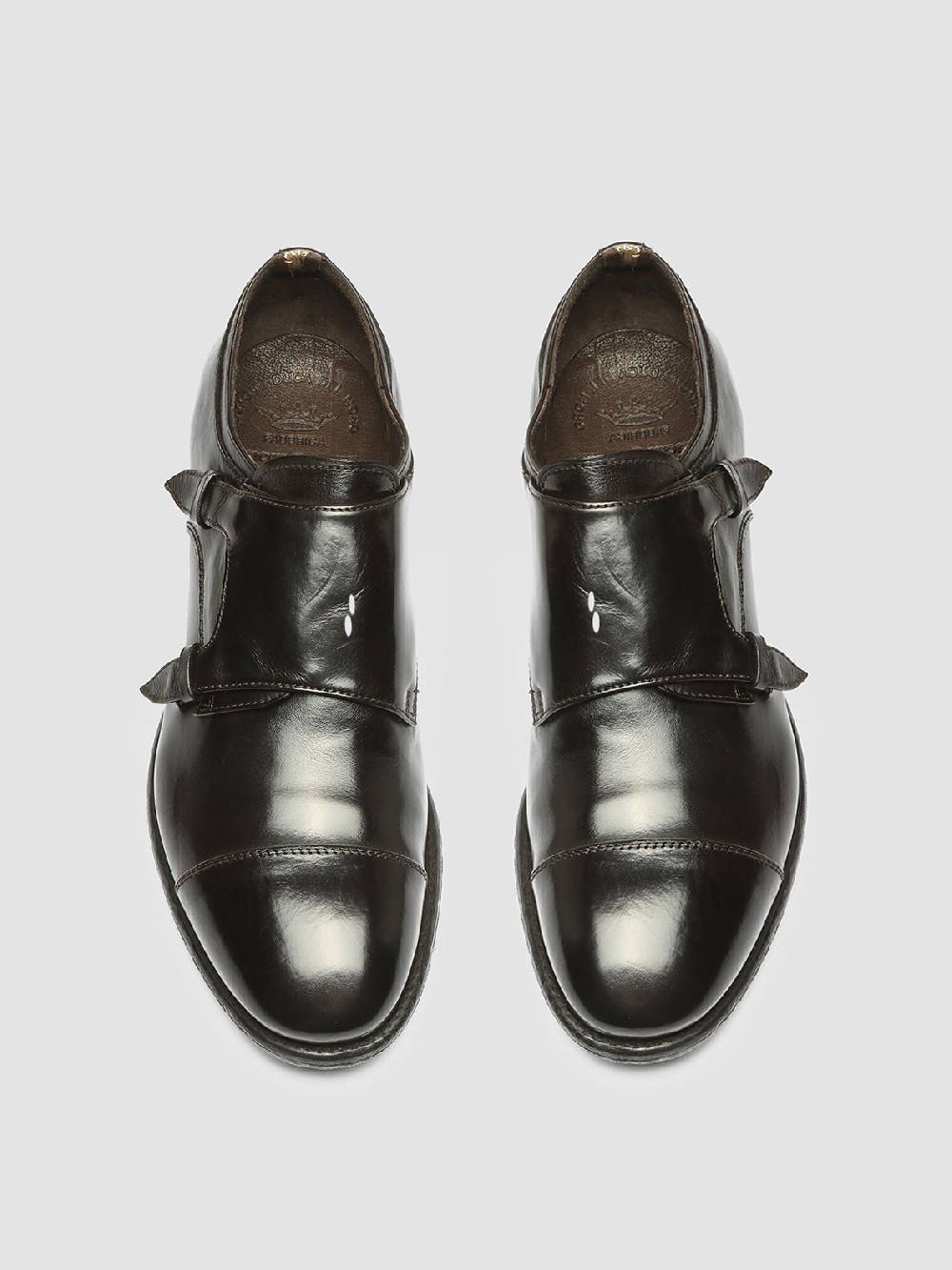 Officine Creative EMORY 017 Derby in Pelle Marrone Smaltimento dello stoccaggio