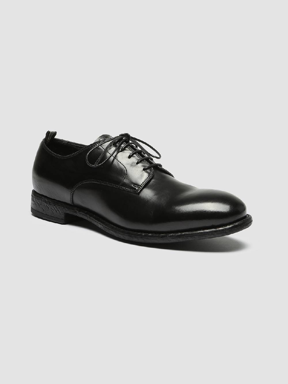 Officine Creative EMORY 022 Derby in Pelle Nera Vendita calda