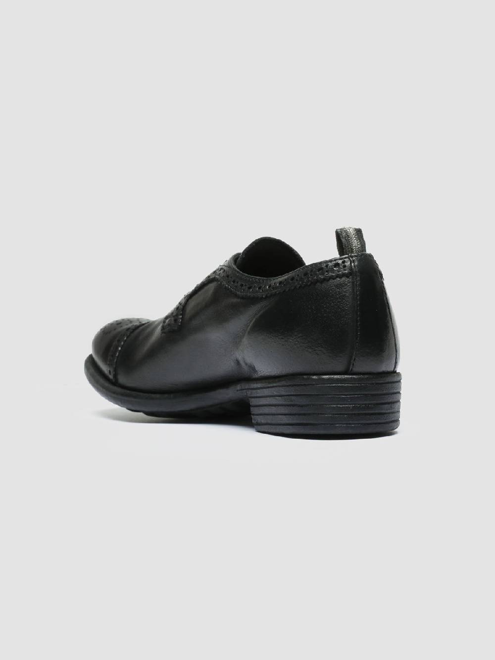 Officine Creative CALIXTE 022 Derby con Motivo Brogue in Pelle Nera Offerta temporanea