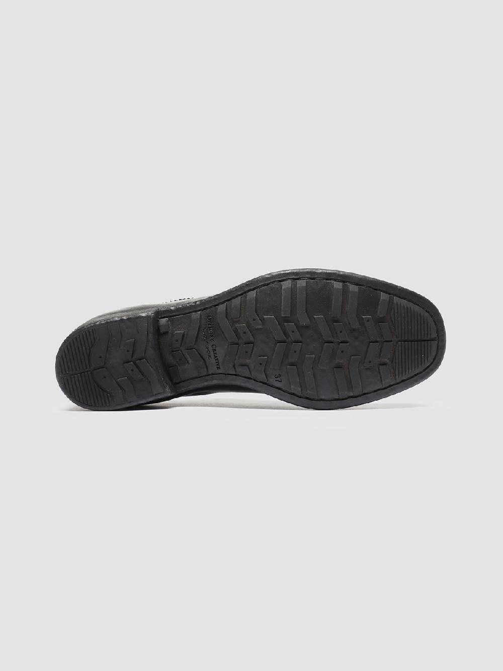 Officine Creative CALIXTE 022 Derby con Motivo Brogue in Pelle Nera Offerta temporanea