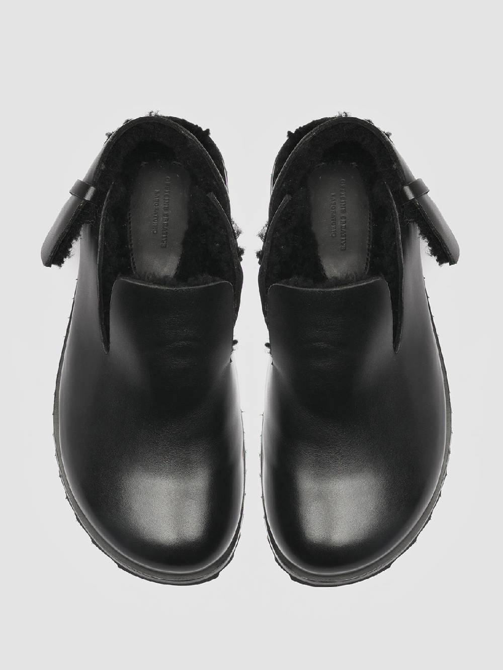 Officine Creative PELAGIE D’HIVER 004 Pump Slingback in Pelle Nera e Montone Nuovi prodotti