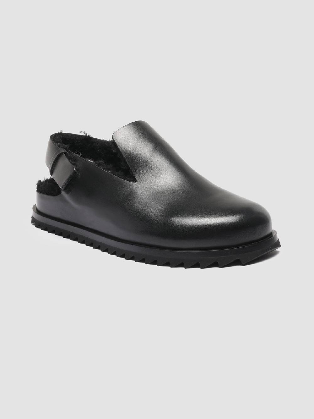 Officine Creative PELAGIE D’HIVER 004 Pump Slingback in Pelle Nera e Montone Nuovi prodotti