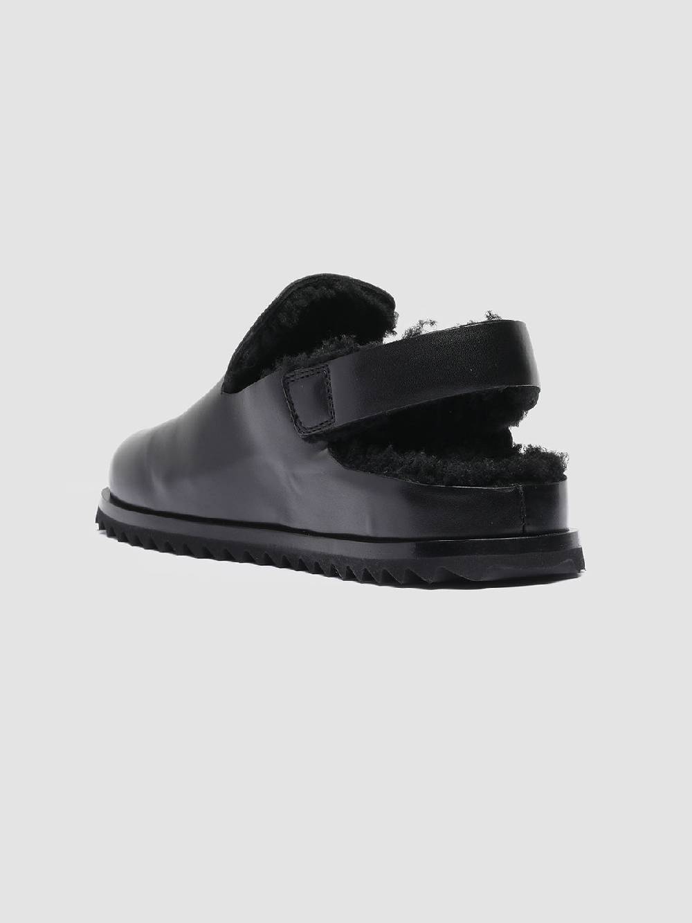Officine Creative PELAGIE D’HIVER 004 Pump Slingback in Pelle Nera e Montone Nuovi prodotti