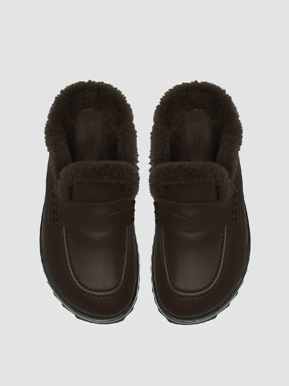 Officine Creative PELAGIE D’HIVER 007 Sabot in Pelle Marrone e Montone Bestseller