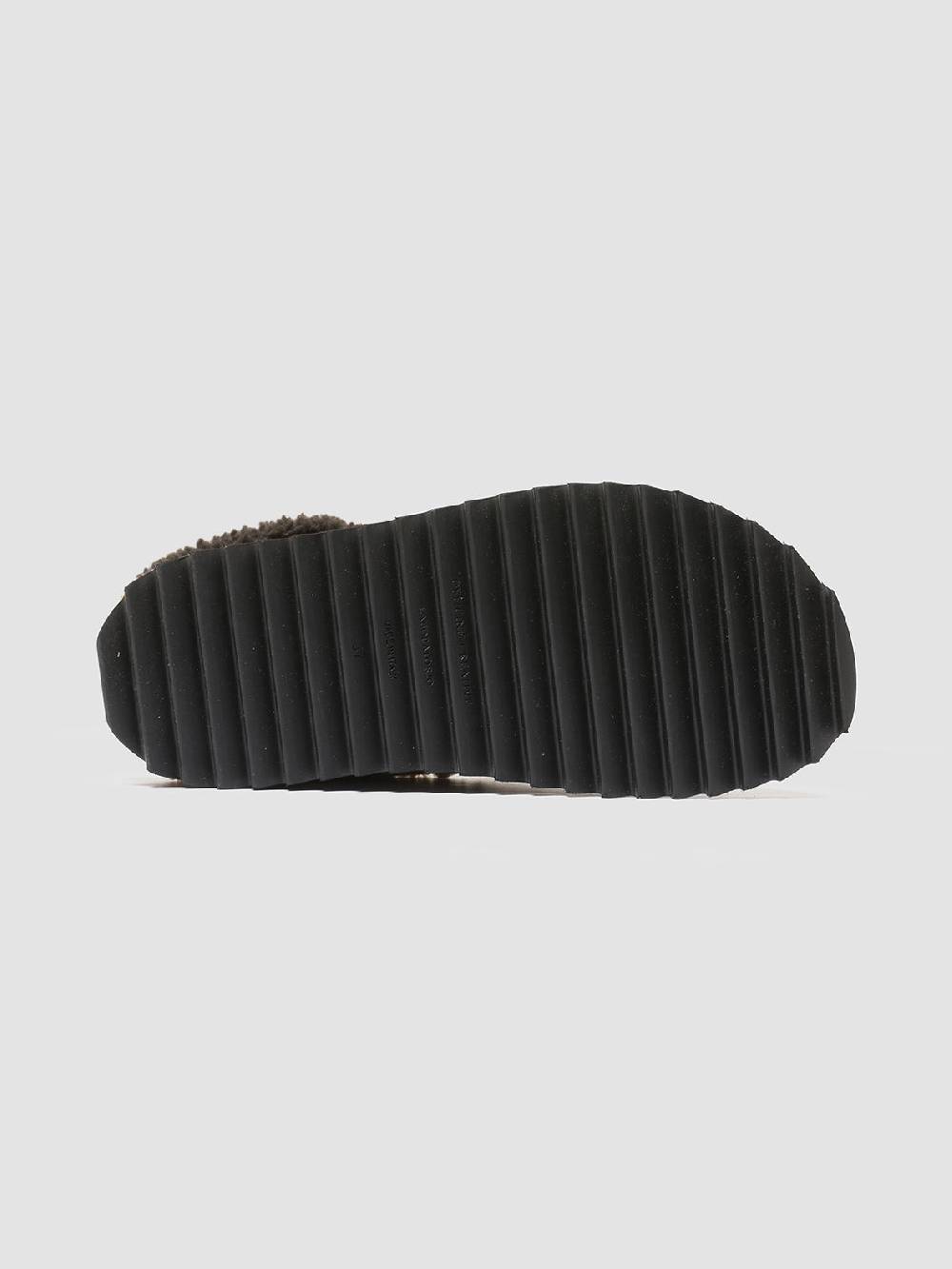 Officine Creative PELAGIE D’HIVER 007 Sabot in Pelle Marrone e Montone Bestseller