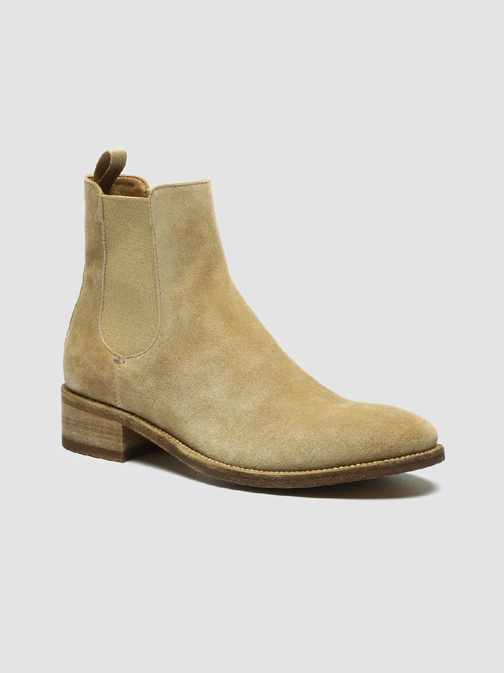 Officine Creative SELINE 029 Stivaletti Chelsea in Pelle Scamosciata Tortora Offerte giornaliere