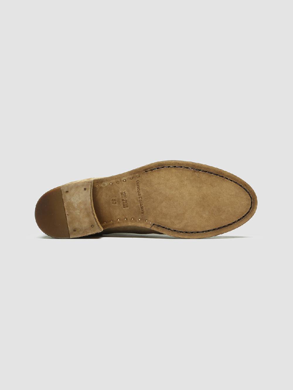 Officine Creative SELINE 029 Stivaletti Chelsea in Pelle Scamosciata Tortora Offerte giornaliere