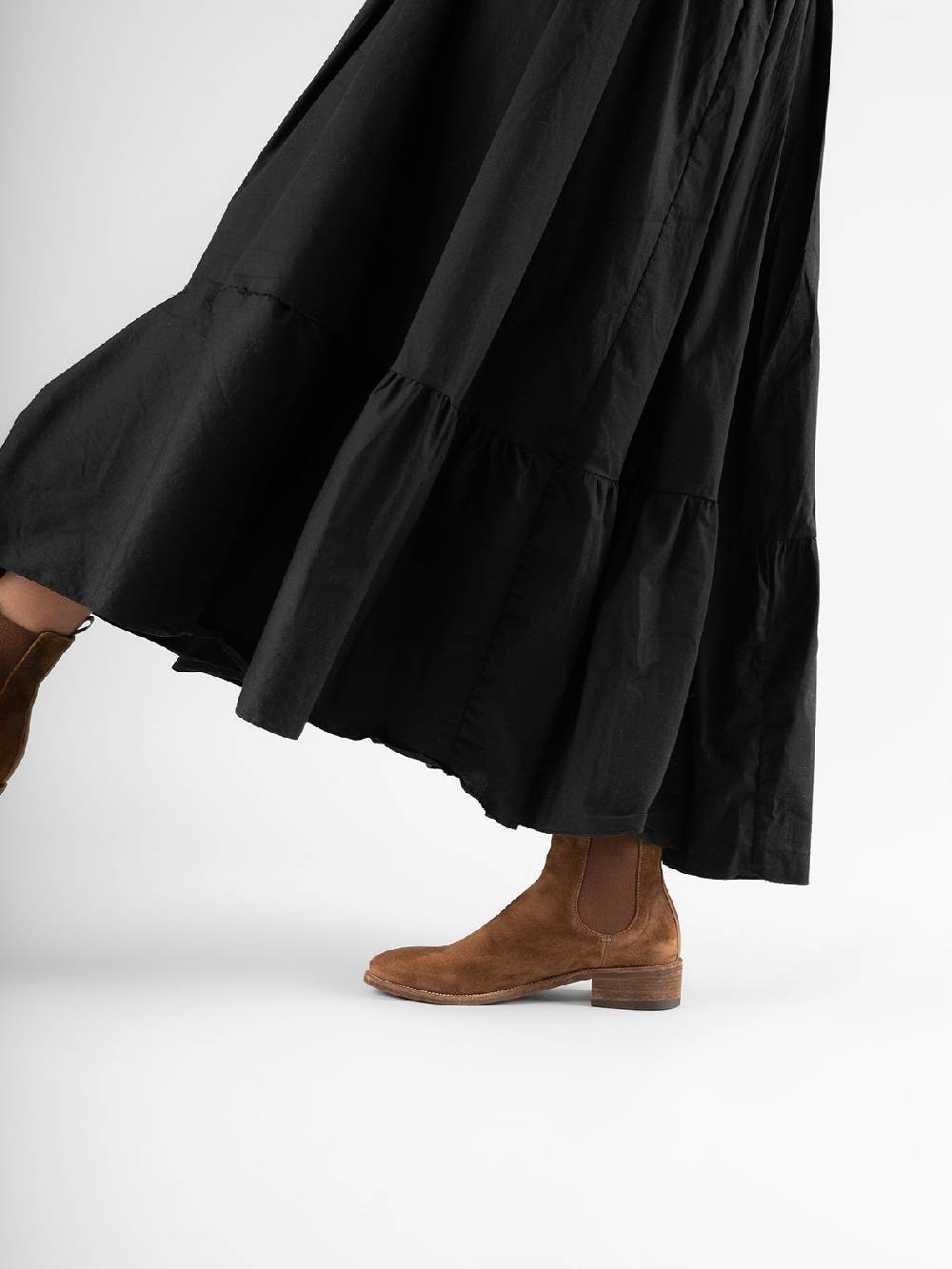 Officine Creative SELINE 029 Stivaletti Chelsea in Pelle Scamosciata Tortora Offerte giornaliere