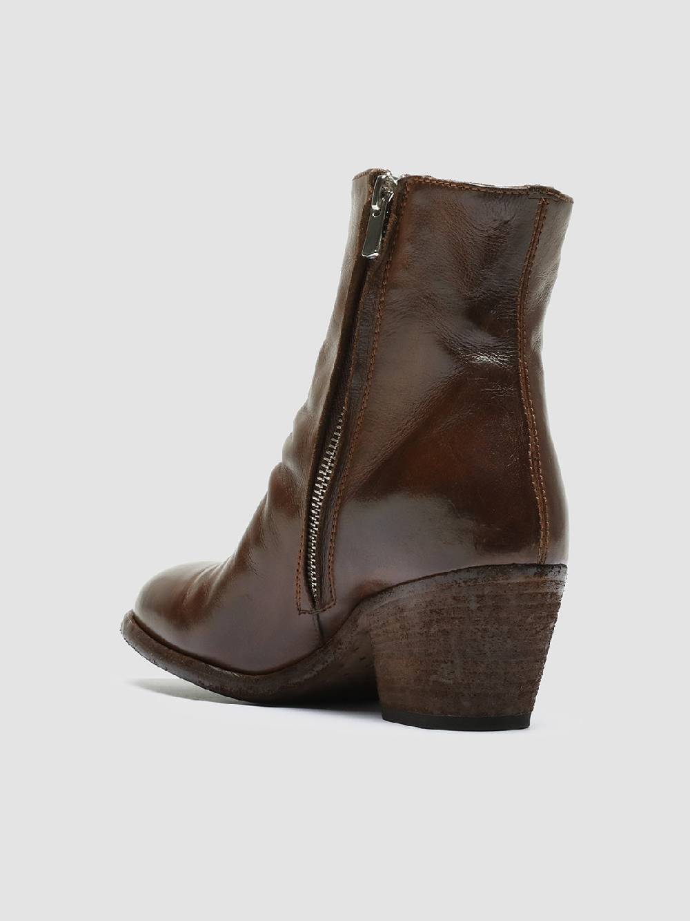 Officine Creative SHERRY 003 Stivaletti in Pelle Marrone Enormi risparmi