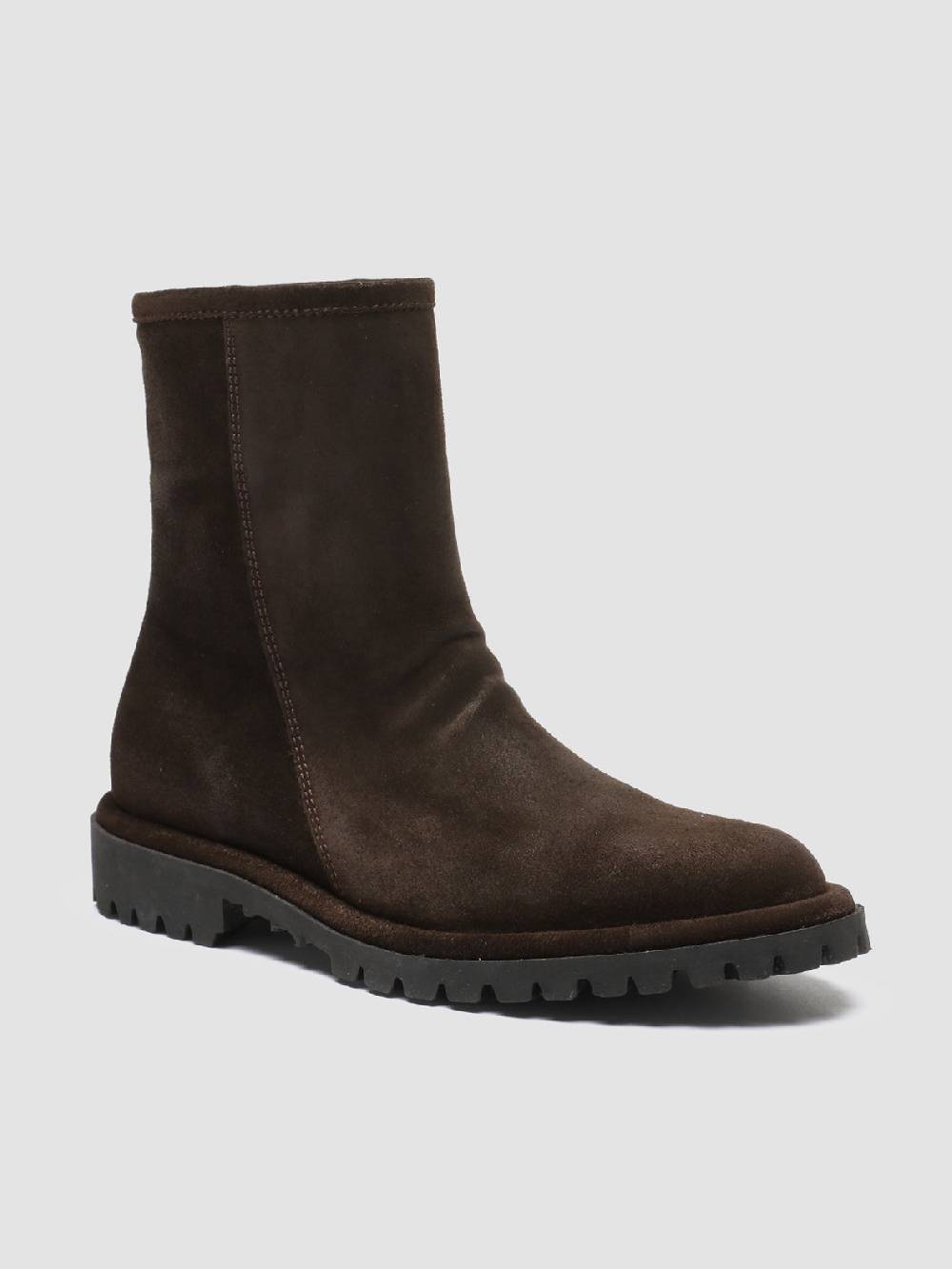Officine Creative SPECTACULAR W 111 Stivali con Zip in Pelle Scamosciata Marrone Ritorno libero