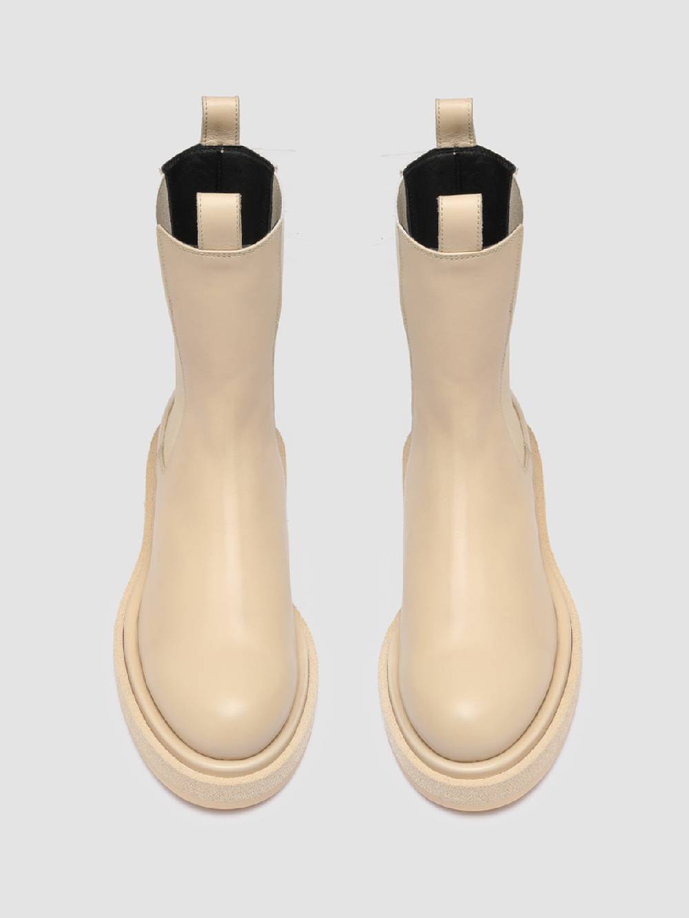 Officine Creative TONAL 105 Stivaletti Chelsea in Pelle Avorio Latest stili