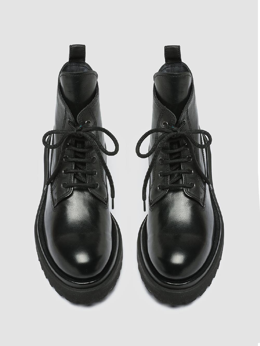 Officine Creative WISAL DD 105 Stivali stringati in Pelle Nera Ultimo giorno