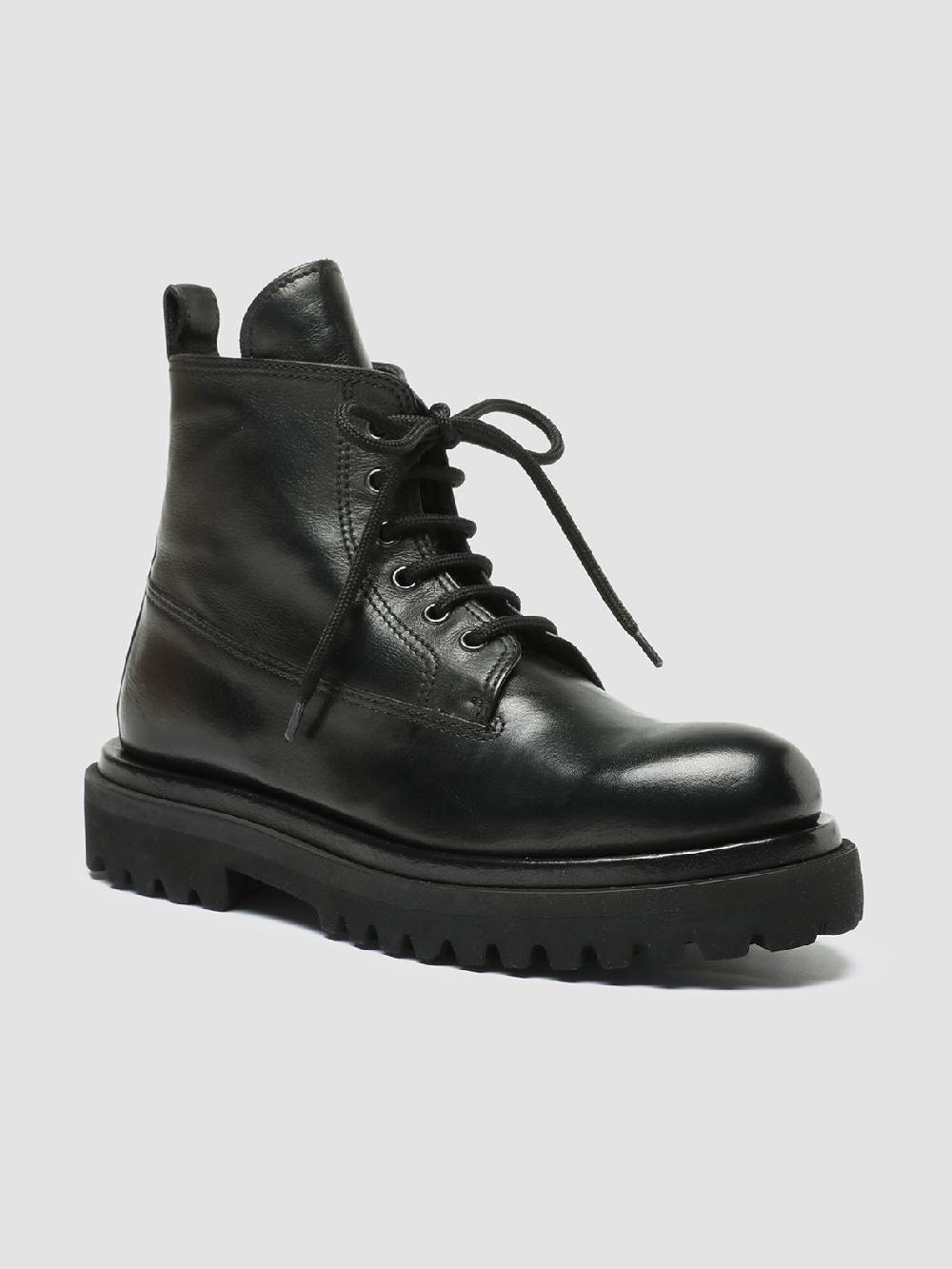 Officine Creative WISAL DD 105 Stivali stringati in Pelle Nera Ultimo giorno