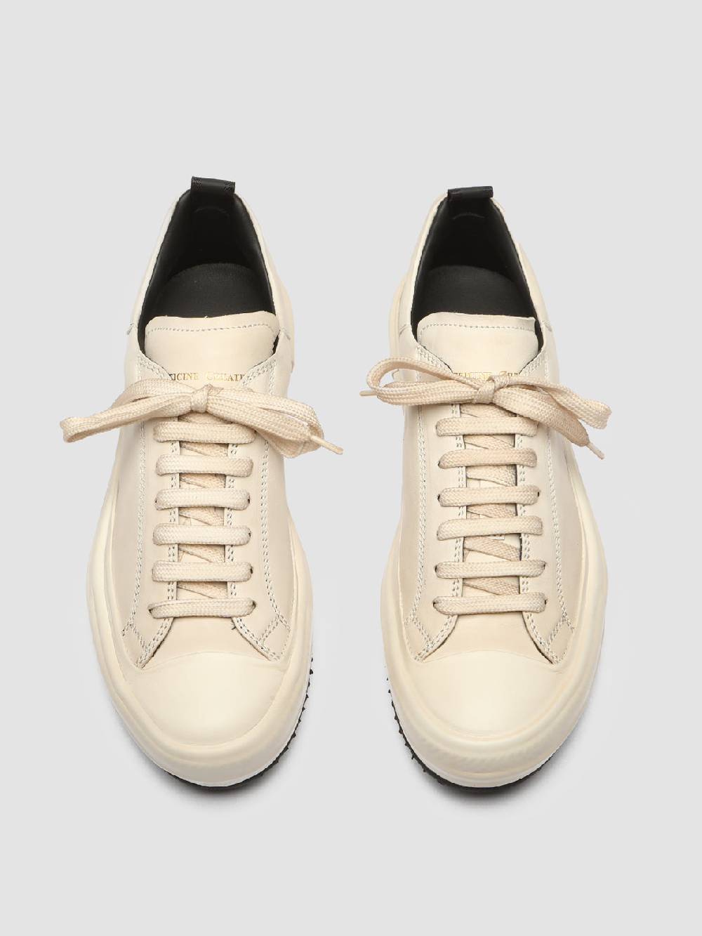 Officine Creative MES 105 Sneaker in Pelle Avorio Fino al 50% di sconto